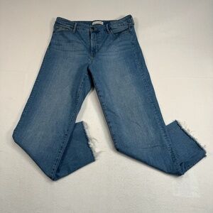 Social Standard Jeans Womens Sz 12/31 Light Blue Slim Straight High Rise Stretch